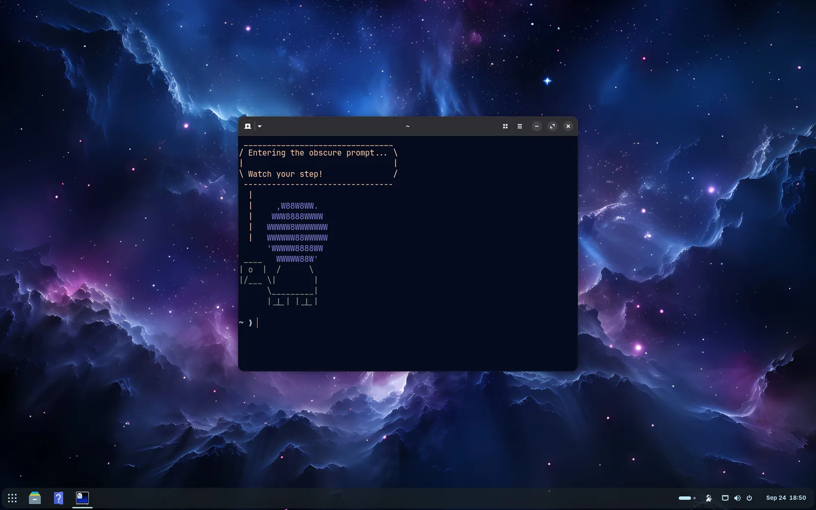 The Based Dev on Zorin look desktop, booted live